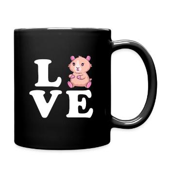 Guinea Pig Love Saying Motif Guinea Pig - Full Colour Mug - black - Right