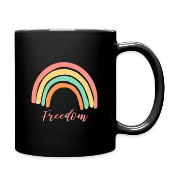 Arc en ciel Freedom - Mug uni - noir - Droite