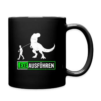 Admin Programmierer ITler Informatik Geschenk EXE - Tasse einfarbig - Schwarz - Rechts