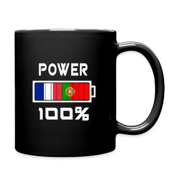 Le Portugal et la France Power 100 % - Mug uni - noir - Droite
