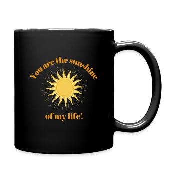 You are the sunshine of my life - Full Colour Mug - black - Right