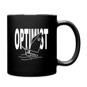 Optimist - Tasse einfarbig - Schwarz - Rechts
