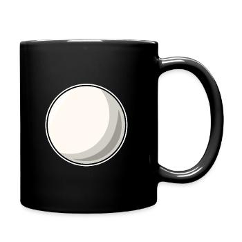 Billiards white billiard ball - Full Colour Mug - black - Right