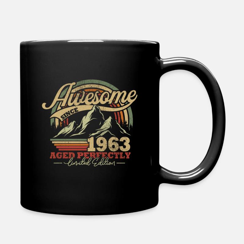 Vintage 1963 Vintage Retro Geburtstagsgeschenk - Tasse einfarbig - Schwarz