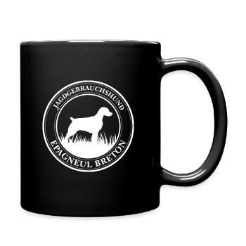 Epagneul Breton Jagdgebrauchshund Hunde Wilsigns - Tasse einfarbig - Schwarz - Rechts