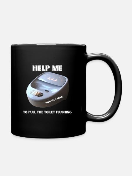 HELP ME - HIGH TECH TOILET - Mug uni - noir