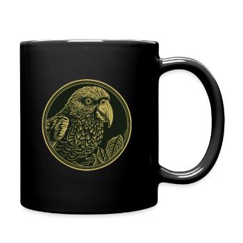 Parrot Portrait - Full Colour Mug - black - Right