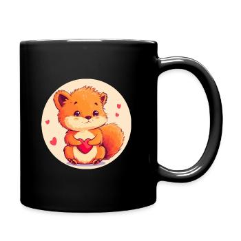 Cuddly affection - Full Colour Mug - black - Right