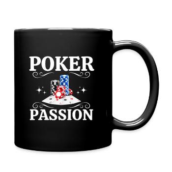 Poker Passion Kartenspiele - Tasse einfarbig - Schwarz - Rechts