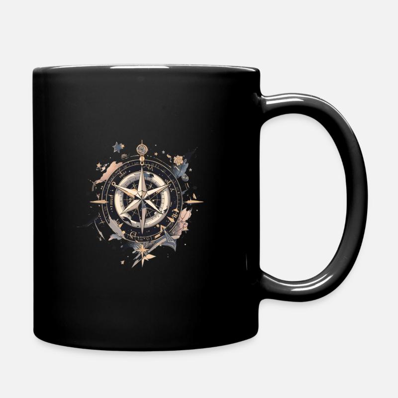 Kompass - Tasse einfarbig - Schwarz