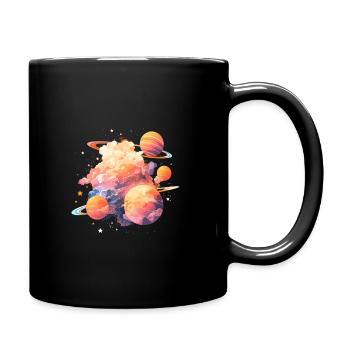 Planeten - Tasse einfarbig - Schwarz - Rechts