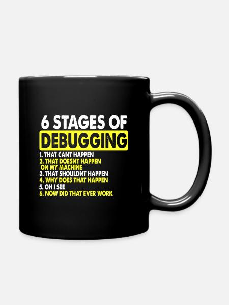 Debugging Informatik - Tasse einfarbig - Schwarz