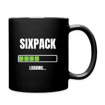 Sixpack Waschbrettbauch loading Bauchmuskeln - Tasse einfarbig - Schwarz - Rechts
