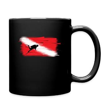 Dan Flag Taucher - Tasse einfarbig - Schwarz - Rechts