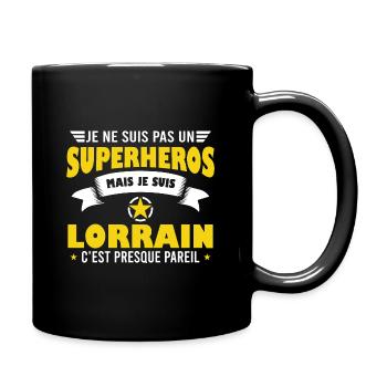Lorrain cadeau drôle région Lorraine - Mug uni - noir - Droite