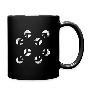 cube illusions tshirt - Full Colour Mug - black - Right