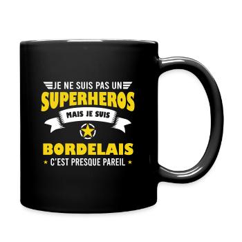 Bordelais cadeau drôle homme bordeaux - Mug uni - noir - Droite