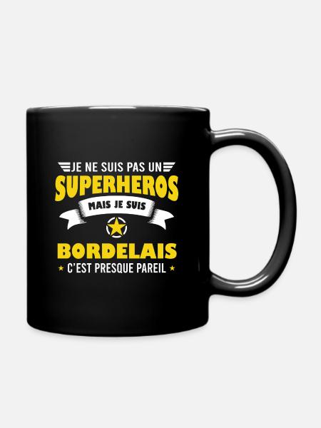 Bordelais cadeau drôle homme bordeaux - Mug uni - noir