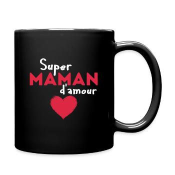 Super maman d'amour - Mug uni - noir - Droite
