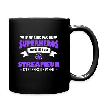Streameur cadeau drôle région streaming twitch - Mug uni - noir - Droite