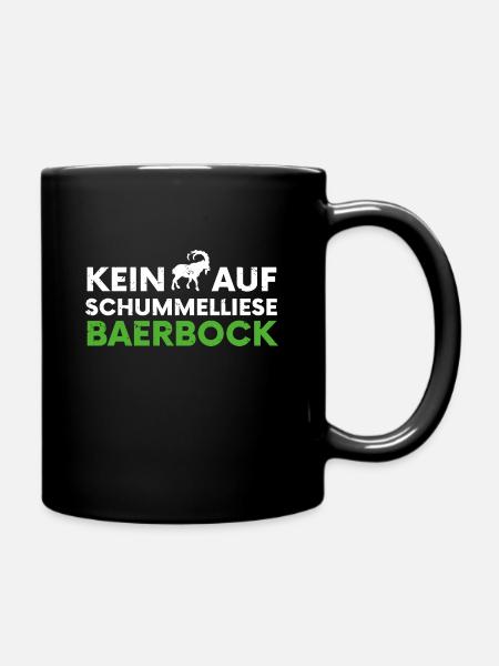 Kein Bock auf Baerbock - lustiges Grüne Nein Danke - Tasse einfarbig - Schwarz