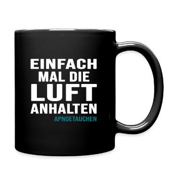 apnoe tauchen oxygen schnorcheln one breath - Tasse einfarbig - Schwarz - Rechts