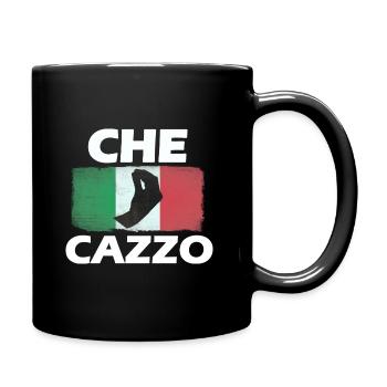 Italiener, Italienischer Spruch - Tasse einfarbig - Schwarz - Rechts