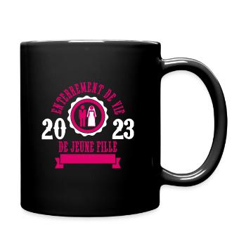 Hochzeit Braut JGA 2023 Junggesellinenabschied - Tasse einfarbig - Schwarz - Rechts