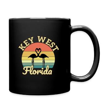 Key West Florida - Tasse einfarbig - Schwarz - Rechts