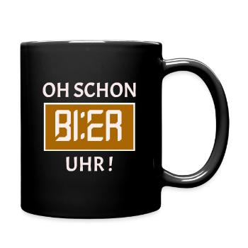 Oh schon BIER Uhr ! - Malle - Mallorca - Party - Tasse einfarbig - Schwarz - Rechts