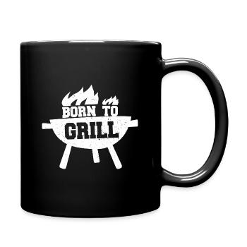 Grill Grillen - Tasse einfarbig - Schwarz - Rechts