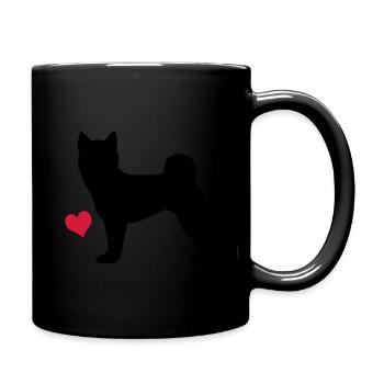 Shiba Inu - Tasse einfarbig - Schwarz - Rechts