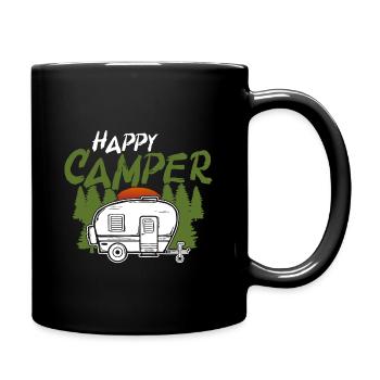 Camping caravane camping-car - Happy Camper - Mug uni - noir - Droite