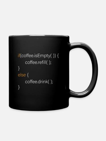 Informatiker cafe programmer coffee coder code - Tasse einfarbig - Schwarz