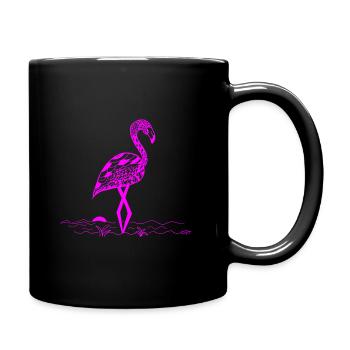 Flamingo - Full Colour Mug - black - Right
