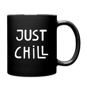 Just chill t-shirt | Bestseller | - Full Colour Mug - black - Right