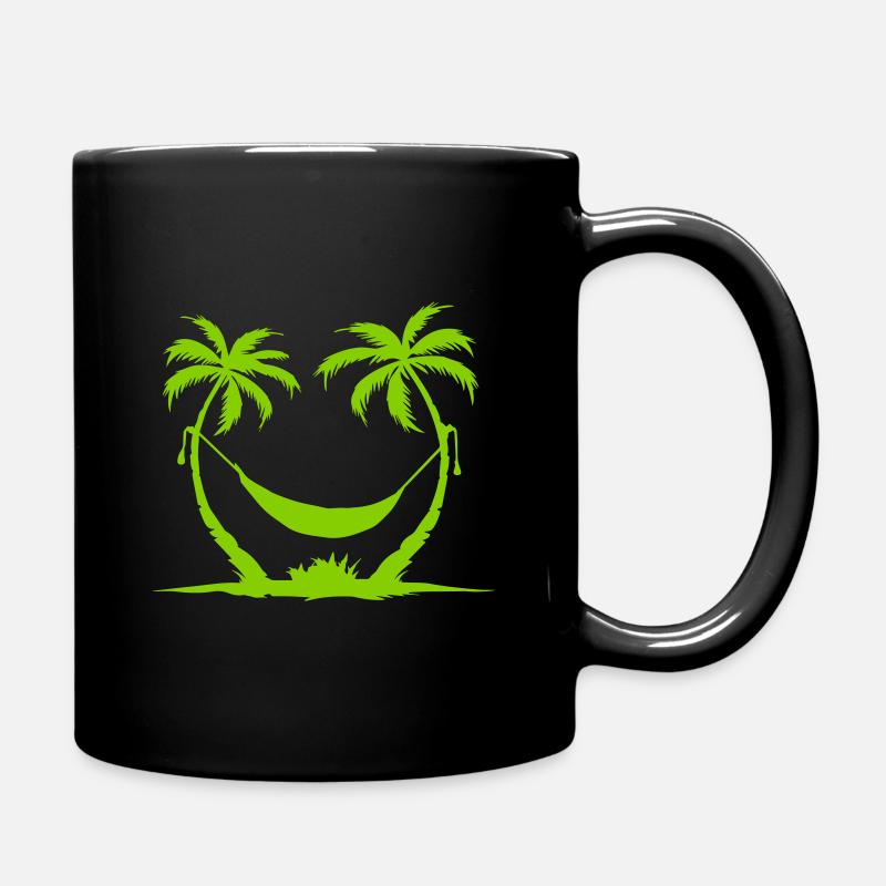 Hamac entre les palmiers - Mug uni - noir