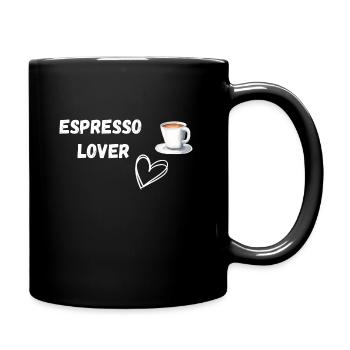 Espresso Lover - Tasse einfarbig - Schwarz - Rechts