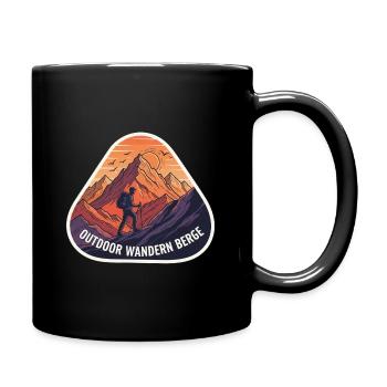 Hiking - Full Colour Mug - black - Right