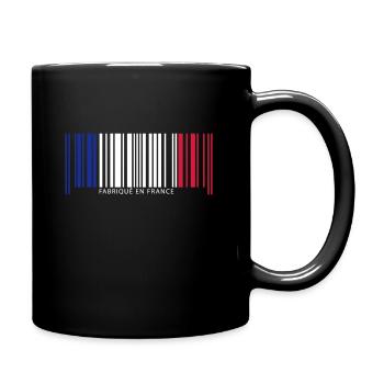 Code barre france - Mug uni - noir - Droite