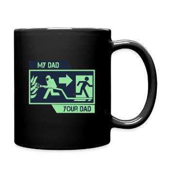 Pompier papa enfant fierté idée cadeau - Mug uni - noir - Droite
