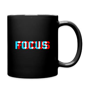 Fokussierung der optischen Illusion trippy motivat - Tasse einfarbig - Schwarz - Rechts
