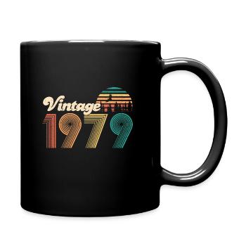 Vintage 1979 40th Birthday Forty Years Gift - Full Colour Mug - black - Right