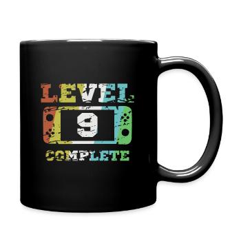 9th Birthday Level 9 Gift - Full Colour Mug - black - Right