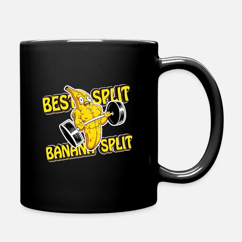 Training Workout Banane Banana Split Gym Geschenk - Tasse einfarbig - Schwarz