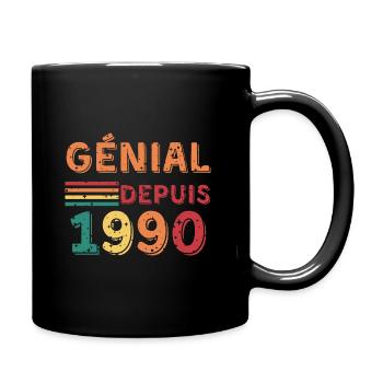 Birthday gift - awesome since 1990 - Full Colour Mug - black - Right