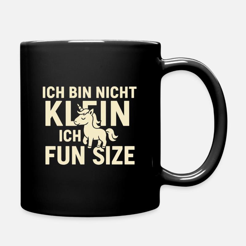 Ich bin nicht klein - Fun Size Einhorn - Tasse einfarbig - Schwarz