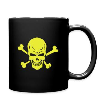 dead head death head skull bone croise8 - Full Colour Mug - black - Right