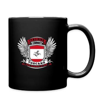 Italiano dalla nascita toscano per grazia di dio - Full Colour Mug - black - Right