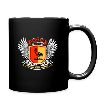 Italiano dalla nascita romagnolo per grazia di dio - Full Colour Mug - black - Right